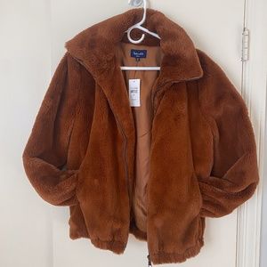 Splendid - Olympia faux fur bomber jacket -  Small